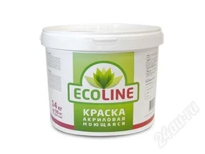 Лот: 2950539. Фото: 1. Краска акриловая моющаяся ECOLINE... Краски, лаки, растворитель