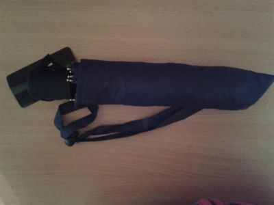 Лот: 8836855. Фото: 1. Зонт чёрный новый (с чехлом -сумка... Зонты
