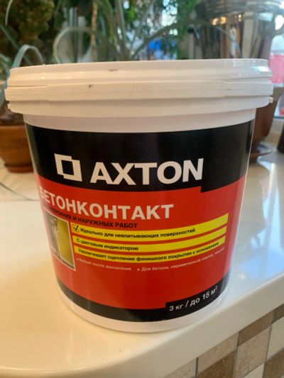Лот: 19584927. Фото: 1. Бетонконтакт axton 3 кг. Смеси, шпатлевки, цемент