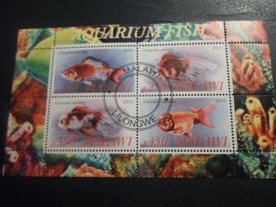 Лот: 17376290. Фото: 1. Блок марки Рыбы . (7). Марки