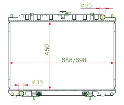 Лот: 3714678. Фото: 1. Радиатор nissan rnessa(sr20)/presage... Двигатель и элементы двигателя