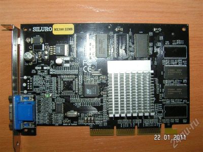 Лот: 729660. Фото: 1. Видеокарта AGP Geforce Mx200 32mb. Видеокарты