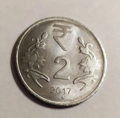 Лот: 25850640. Фото: 1. Индия 2 рупии 2017 Мумбаи. Азия