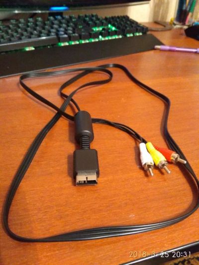 Лот: 11240834. Фото: 1. RCA AV A/V Cable for Sony PS1... Аксессуары для игровых приставок, консолей, геймпады