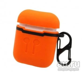 Лот: 16435253. Фото: 1. Чехол для AirPods AAA (оранжевый... Чехлы, бамперы