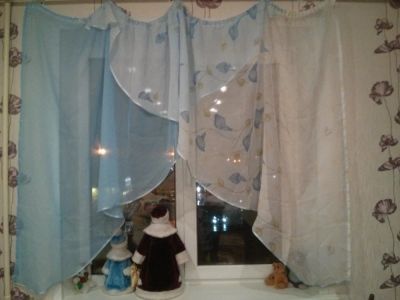 Лот: 9178051. Фото: 1. Шторы на кухню. Шторы, тюль