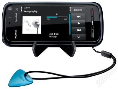 Лот: 361686. Фото: 1. nokia 5800 blue. Кнопочные мобильные телефоны