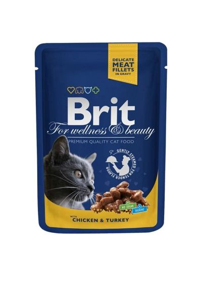 Лот: 7073448. Фото: 1. Корм Brit Premium для взрослых... Корма