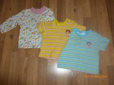 Лот: 6898325. Фото: 1. футболки для девочки 1-3года. Одежда для дома
