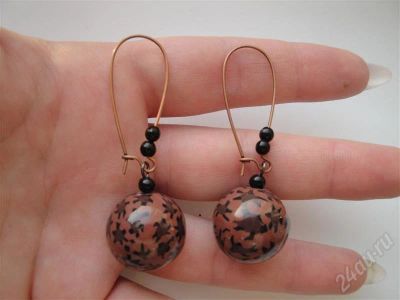 Лот: 670158. Фото: 1. Изделия из полимерной глины,серьги... Серьги, каффы