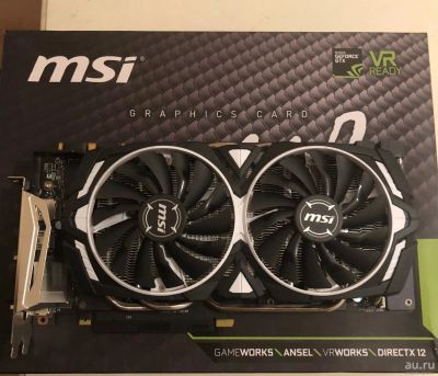 Лот: 16166086. Фото: 1. Видеокарта 1070 ti MSI ARMOR. Видеокарты