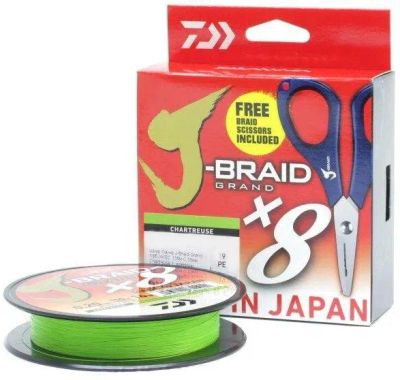 Лот: 21018352. Фото: 1. Плетеный шнур DAIWA J-Braid Grand... Леска, блесны, крючки, мормышки