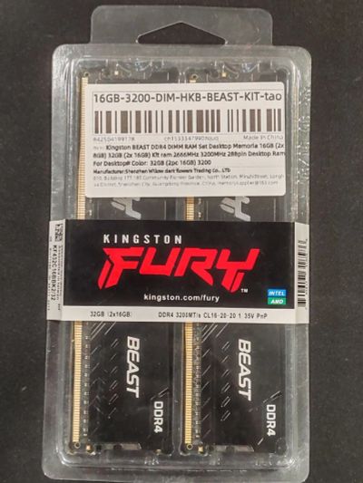 Лот: 25439740. Фото: 1. Оперативная память Kingston fury... Оперативная память