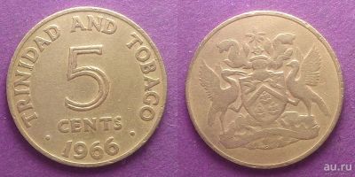 Лот: 13807761. Фото: 1. Тринидад и Тобаго 5 центов 1965. Америка