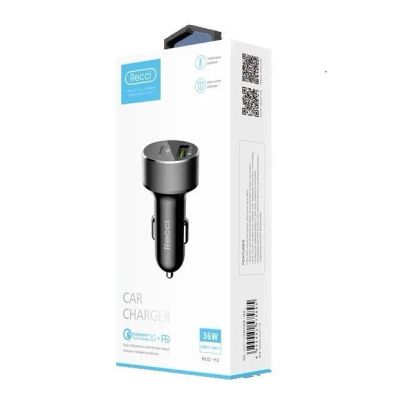Лот: 22143490. Фото: 1. АЗУ RECCI RUC-Y2 1xUSB-A 1xUSB-C... Зарядные устройства, блоки питания, адаптеры сетевые для смартфонов