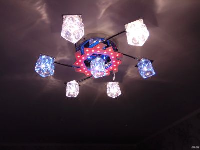 Лот: 18276046. Фото: 1. Светильник потолочный (с пультом... Люстры, потолочные и подвесные светильники