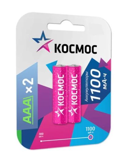 Лот: 22147451. Фото: 1. AKK КОСМОС R03 AAA Hi-MH (1100mAh... Батарейки, аккумуляторы, элементы питания