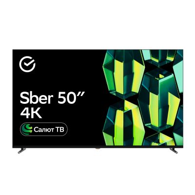 Лот: 24288997. Фото: 1. Умный Телевизор Sber SDX-50U4124. Умный дом