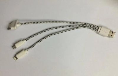 Лот: 4125013. Фото: 1. Дата-кабель 3 в 1 (microUSB, 30... Дата-кабели, переходники