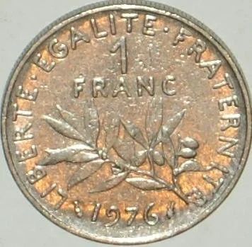 Лот: 260232. Фото: 1. 1 FRANC. Европа