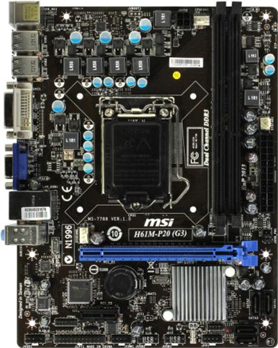 Лот: 15438874. Фото: 1. Хорошая плата под LGA 1155: MSI... Материнские платы