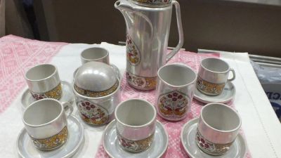 Лот: 10570753. Фото: 1. Сервиз редкий СССР полный комплект. Фарфор, керамика