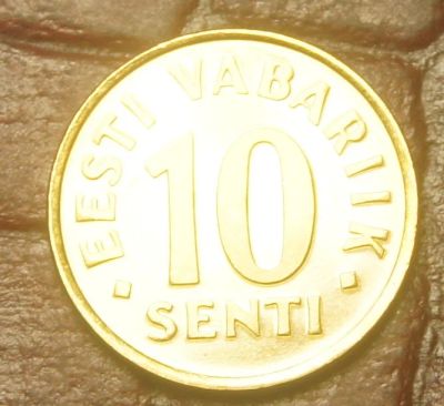 Лот: 10897935. Фото: 1. Эстония 10 сенти 1998 (АU - 11... Европа