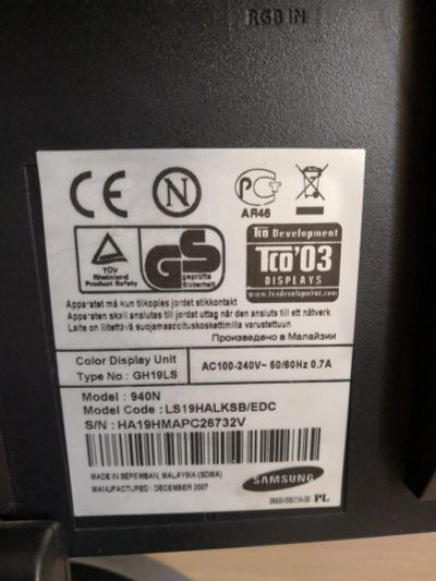 Лот: 12596057. Фото: 1. Доставка. Монитор Samsung 19 дюймов... ЖК-мониторы