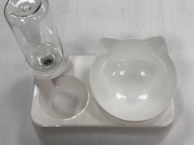 Лот: 19024607. Фото: 1. Миска двойная &quot;Кошки&quot... Миски, лотки, наполнители