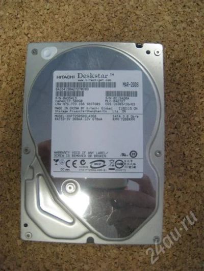 Лот: 334054. Фото: 1. HDD 500 Gb SATA-II 300 Hitachi... Жёсткие диски (HDD)