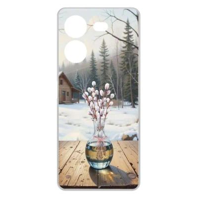 Лот: 25134780. Фото: 1. Чехол Krutoff Clear Case "Верба... Чехлы, бамперы
