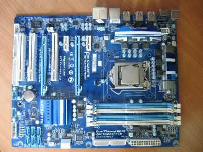 Лот: 11225774. Фото: 1. Gigabyte P55-UD3 + i5-750. Материнские платы