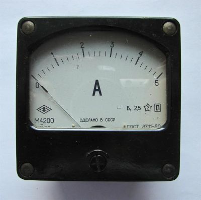 Лот: 3836234. Фото: 1. Амперметр М4200 0-5А. Головки измерительные, индикаторы