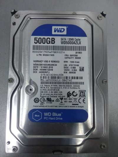 Лот: 18717662. Фото: 1. HDD WD5000AZLX 500Gb. Жёсткие диски