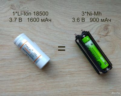 Лот: 13668793. Фото: 1. Аккумулятор литий-ионный 18500... Батарейки, аккумуляторы, элементы питания