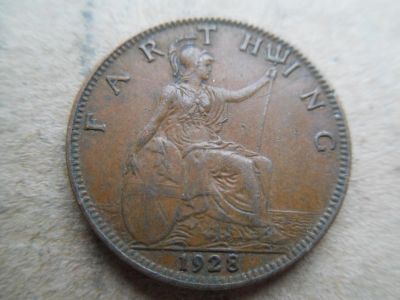 Лот: 6899677. Фото: 1. Великобритания 1 фартинг 1928. Великобритания и острова