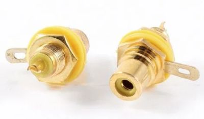 Лот: 9754358. Фото: 1. тюльпан rca vip разьем золото... Разъёмы