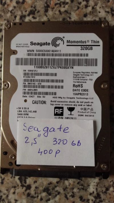 Лот: 18887896. Фото: 1. Жесткий диск Seagate 320GB. Жёсткие диски (HDD)