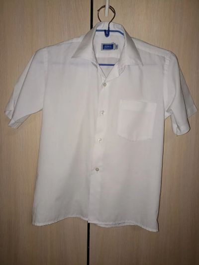 Лот: 20716722. Фото: 1. Белая рубашка 134-146. Рубашки, блузки, водолазки