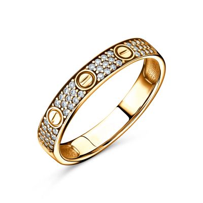 Лот: 23884115. Фото: 1. Кольцо TALANT из золота с фианитами. Кольца, перстни