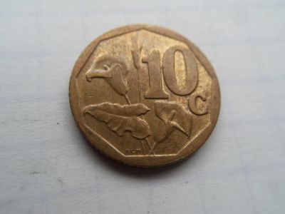 Лот: 9966269. Фото: 1. ЮАР 10 центов 2008. Африка