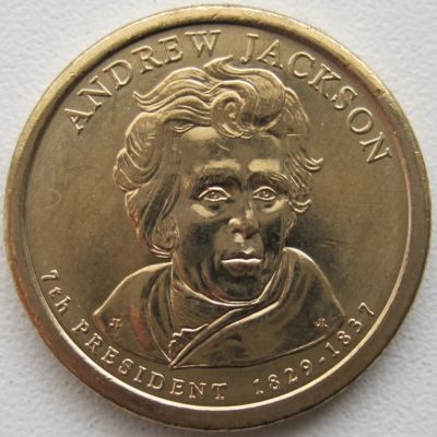 Лот: 6724415. Фото: 1. США 1 доллар 2008. 7-й президент... Америка