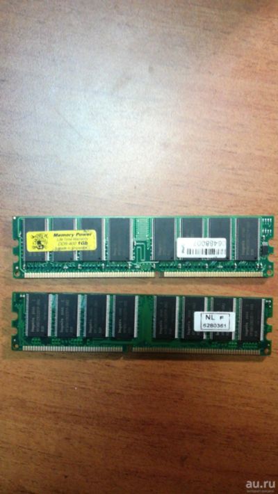 Лот: 13055596. Фото: 1. Ddr1 2*1gb. Оперативная память