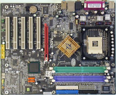 Лот: 3521353. Фото: 1. Лучшие Плата MSI + Pentium4... Материнские платы