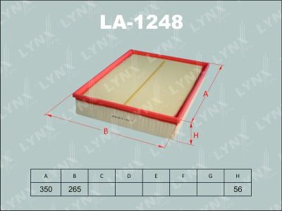 Лот: 13356991. Фото: 1. Lynx LA-1248 Воздушный фильтр. Расходные материалы