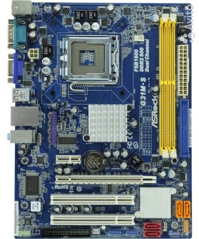 Лот: 11153747. Фото: 1. Asrock G31M-S. Материнские платы