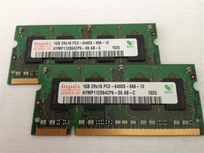 Лот: 2825397. Фото: 1. 2x1024 SO-DIMM DDR2 PC-6400. Оперативная память
