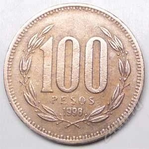Лот: 1583128. Фото: 1. Чили. 100 песо 1998г. Америка