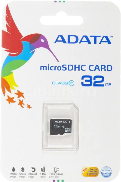 Лот: 4016345. Фото: 1. Карта памяти micro SDHC 32Gb A-Data... Карты памяти