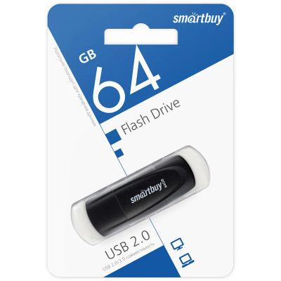 Лот: 23535814. Фото: 1. Флешка USB 2.0 64Gb Smartbuy Scout... USB-флеш карты